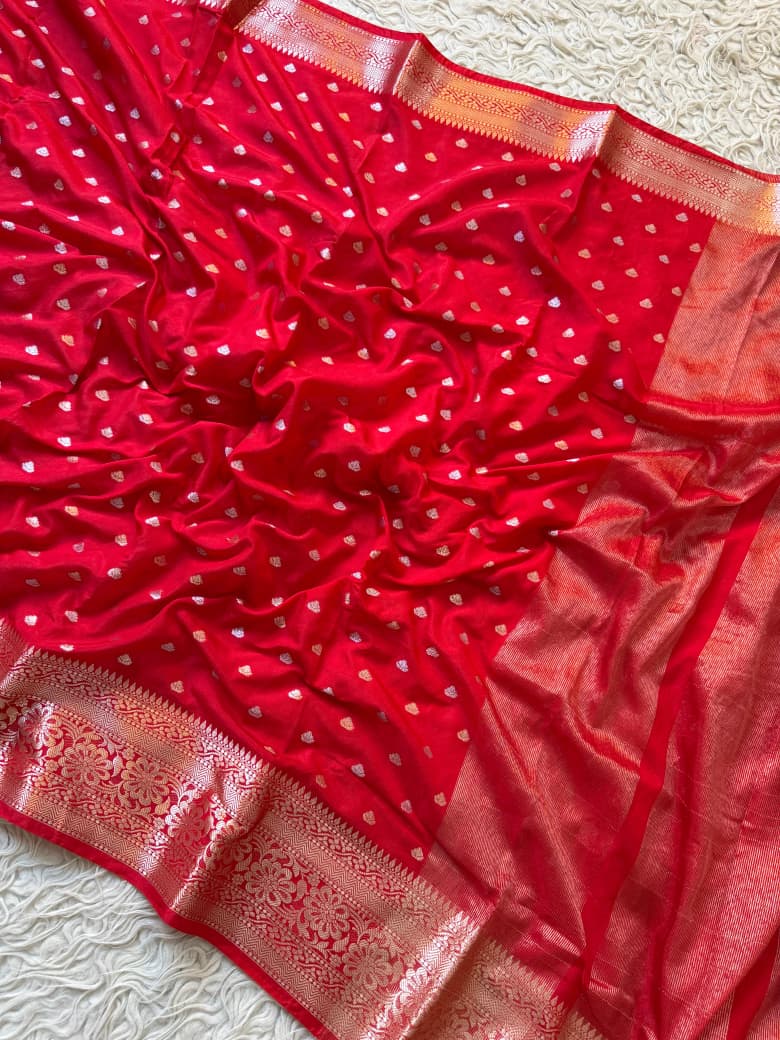 Royal Crimson Banarasi Silk Saree