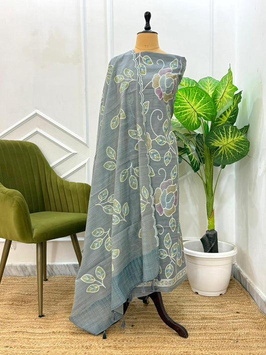 Misty Rose Embroidered Suit Set