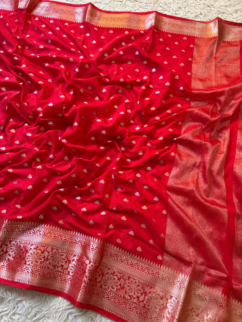 Royal Crimson Banarasi Silk Saree