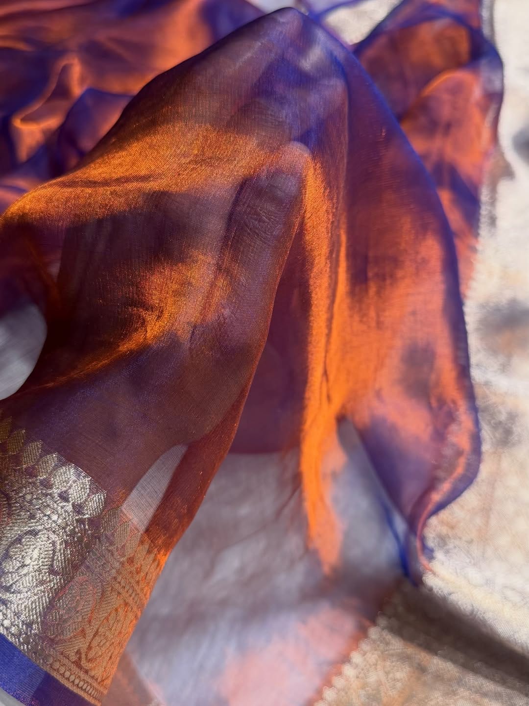 Royal Dual-Tone Organza Silk Saree